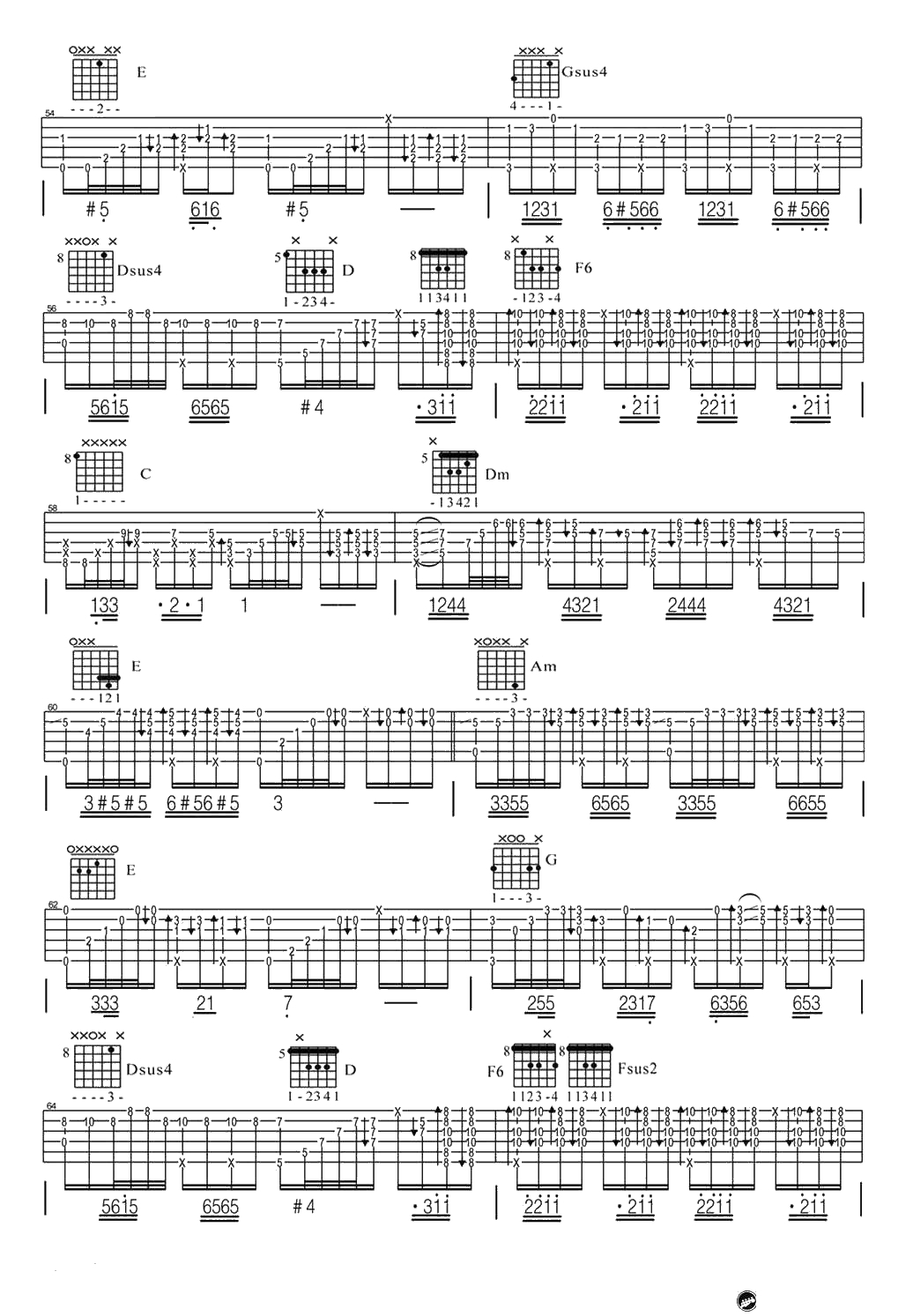 加州旅馆指弹谱-Hotel California吉他谱-老鹰乐队Eagles5