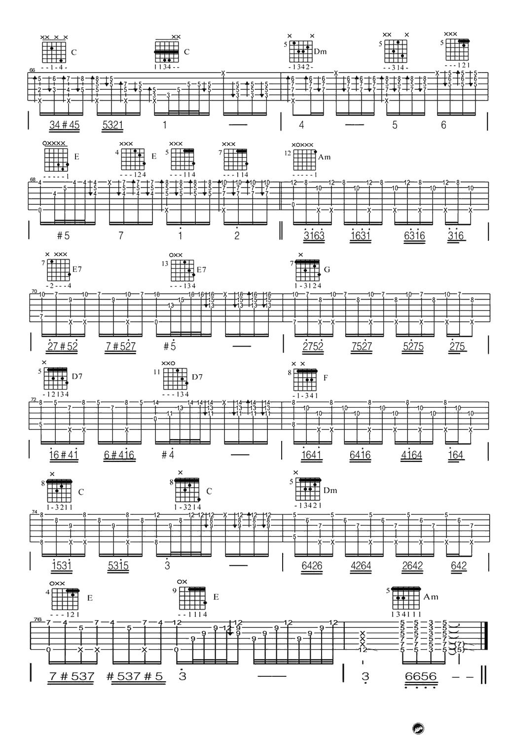 加州旅馆指弹谱-Hotel California吉他谱-老鹰乐队Eagles6