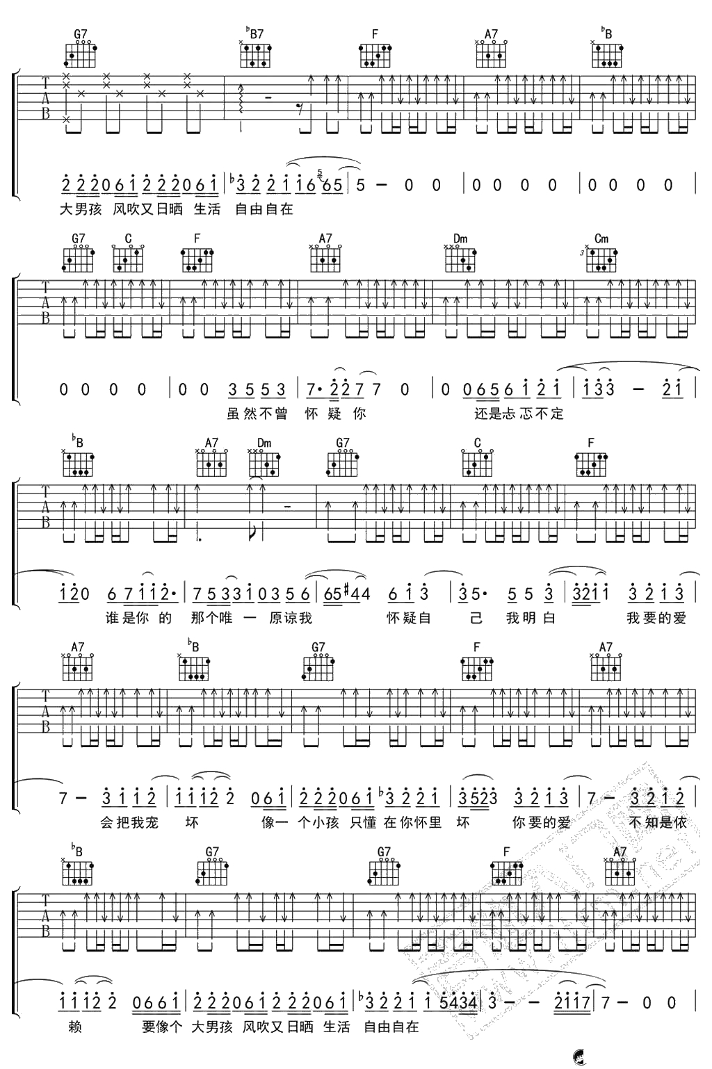 你要的爱吉他谱-戴佩妮-弹唱-配套讲解2