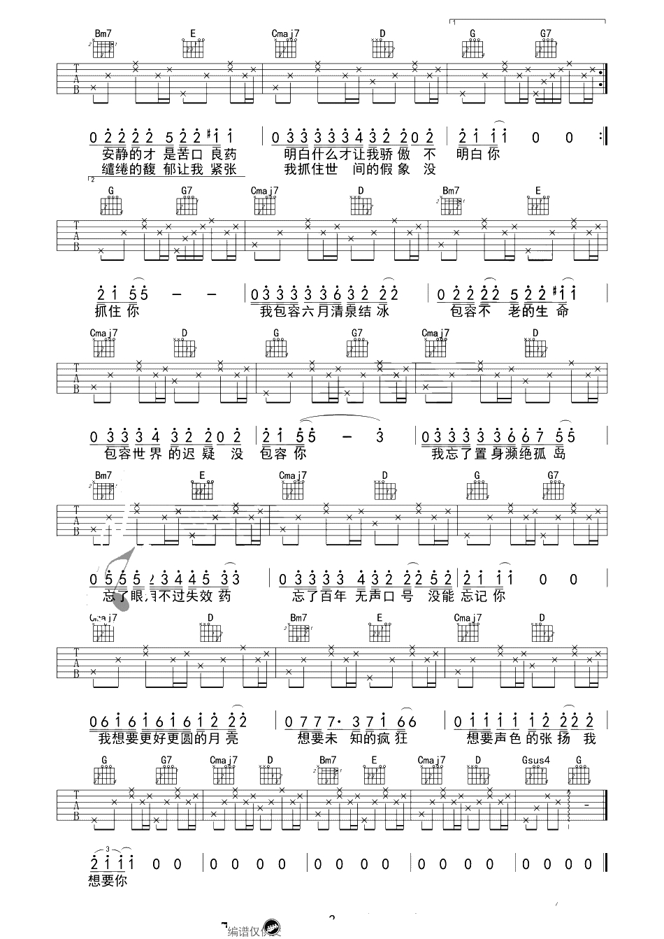 奇妙能力歌吉他谱-G调男生版-吉他弹唱2