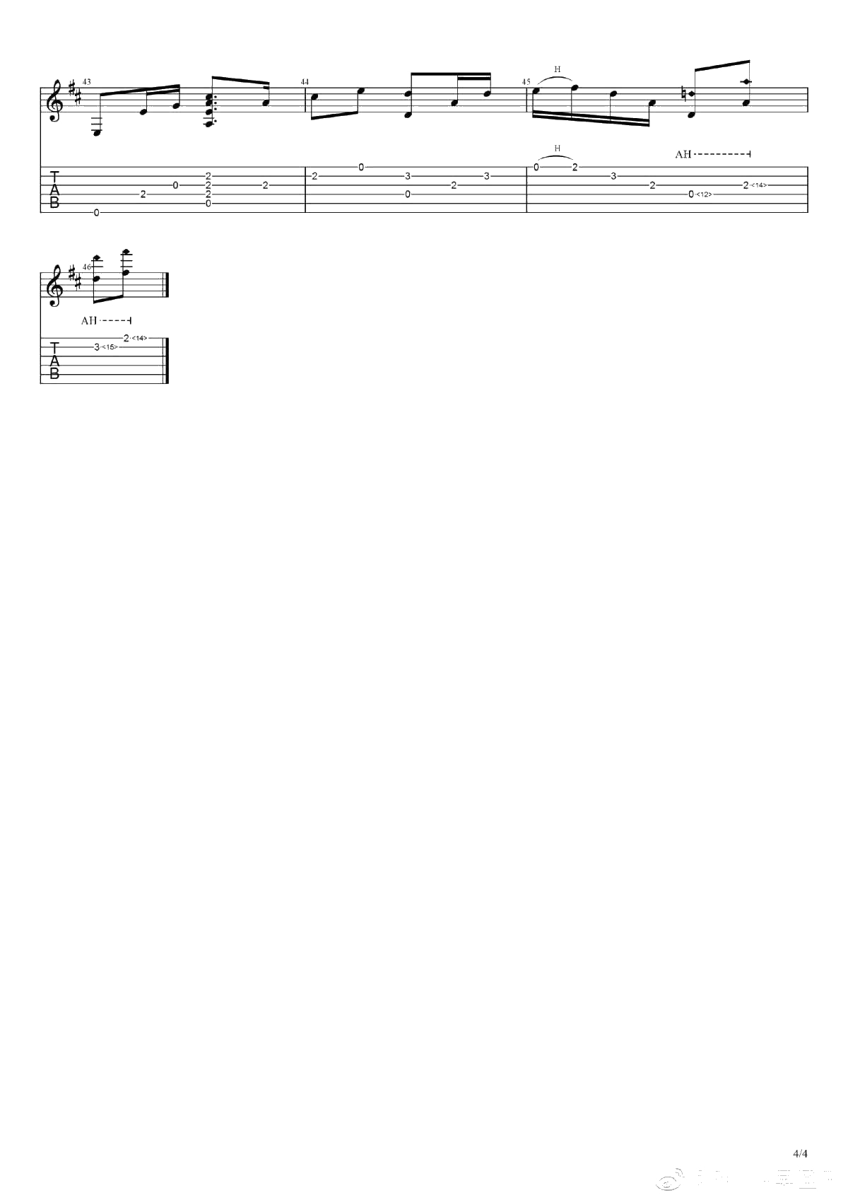 我要你指弹谱-电影《驴得水》主题曲-原版吉他谱4