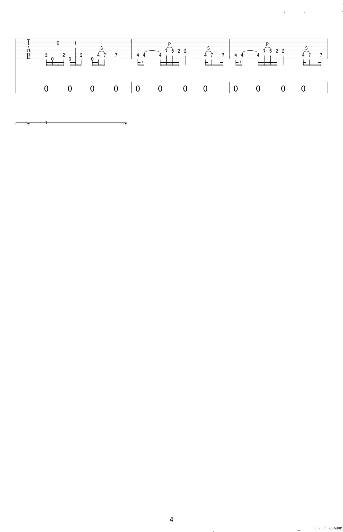 世外桃源吉他谱-弹唱谱六线谱-许巍-原版吉他谱4