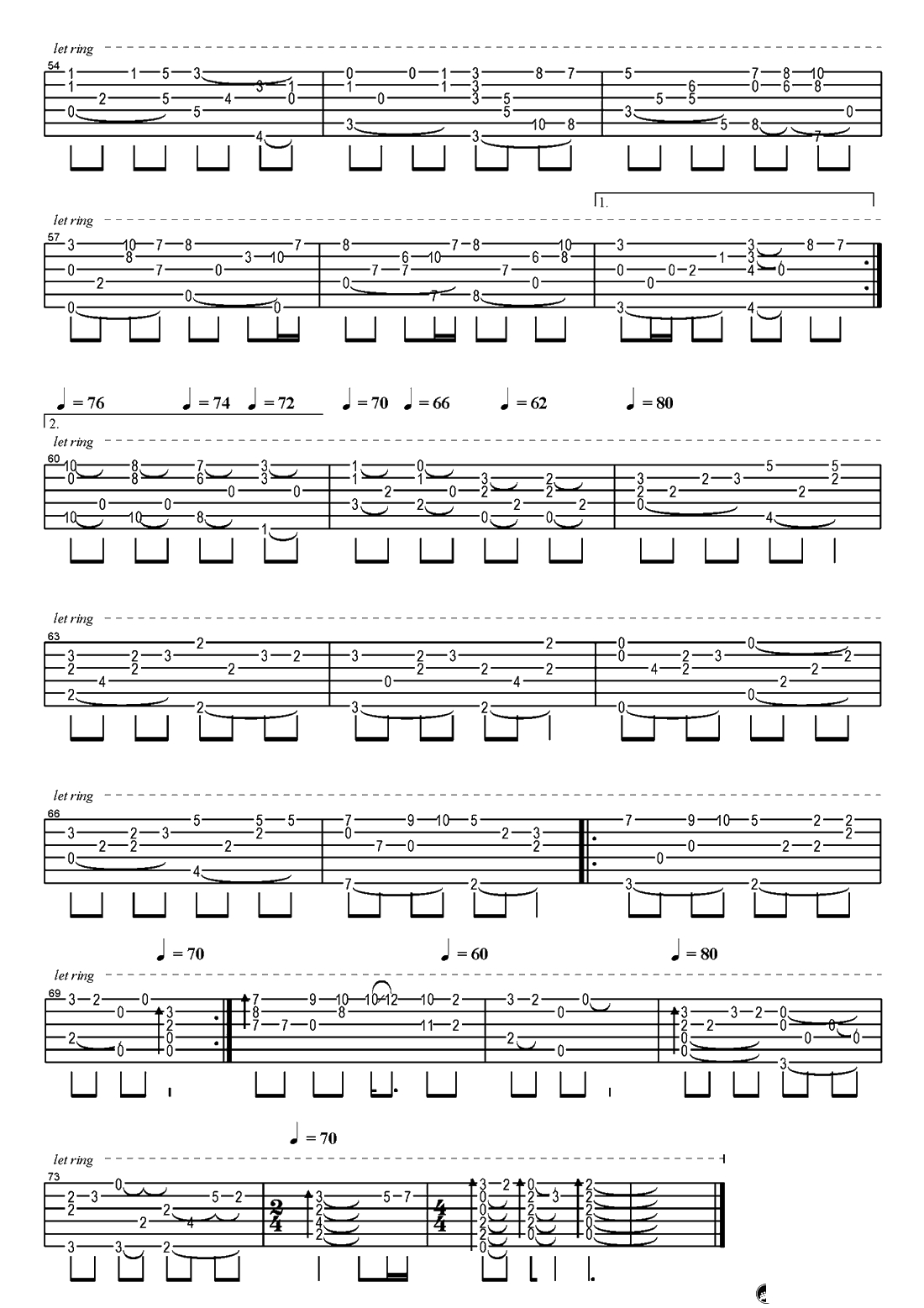 《知足》指弹谱-五月天吉他独奏谱-4