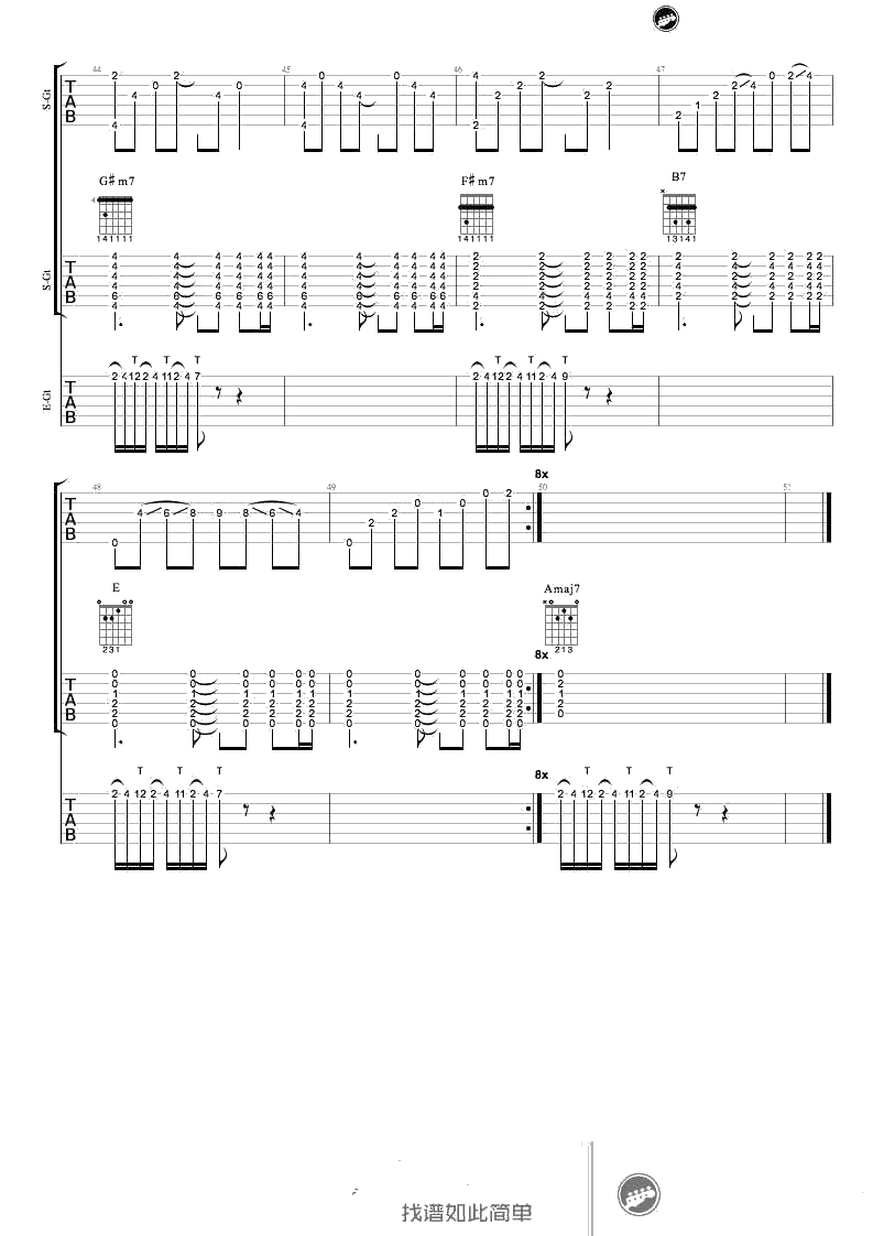 《失之城》吉他谱-尧十三指弹谱完整编配4