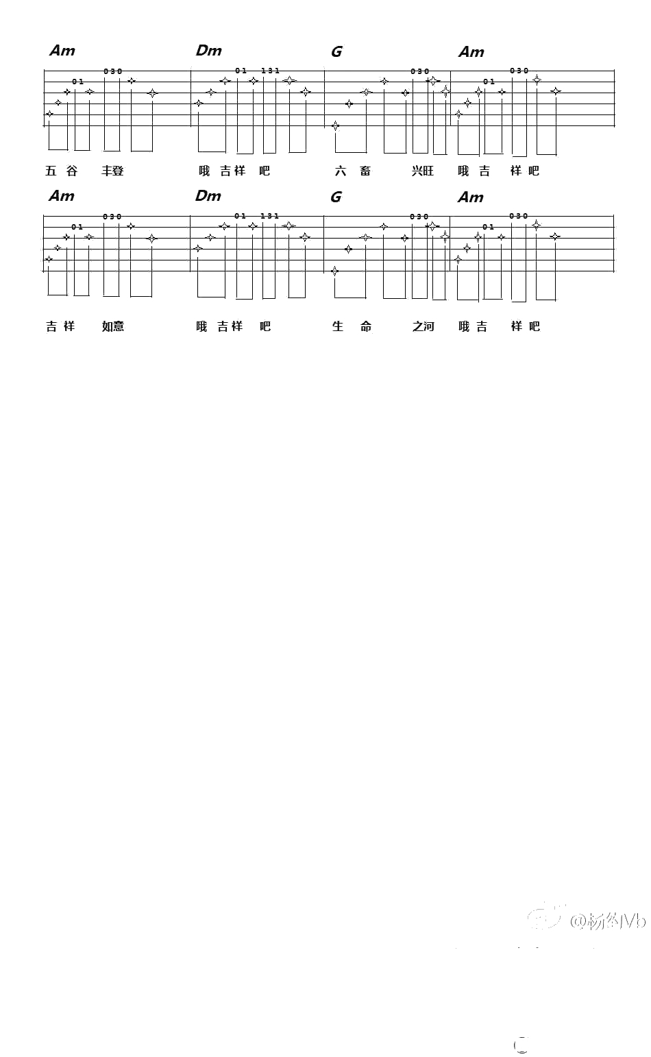 凉山谣吉他谱-吉克老鹰|沙玛诗薇-吉他弹唱谱2