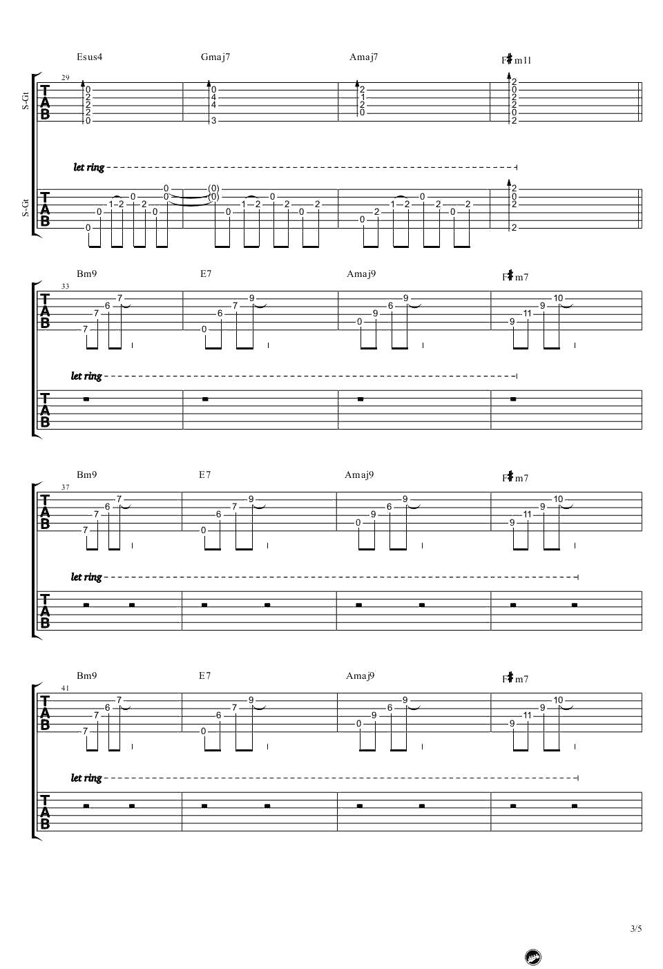 你只是经过吉他谱-陈鸿宇-原版-弹唱谱3