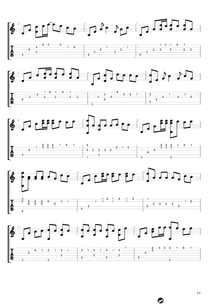 演员指弹谱-薛之谦《演员》吉他独奏谱-完整版2