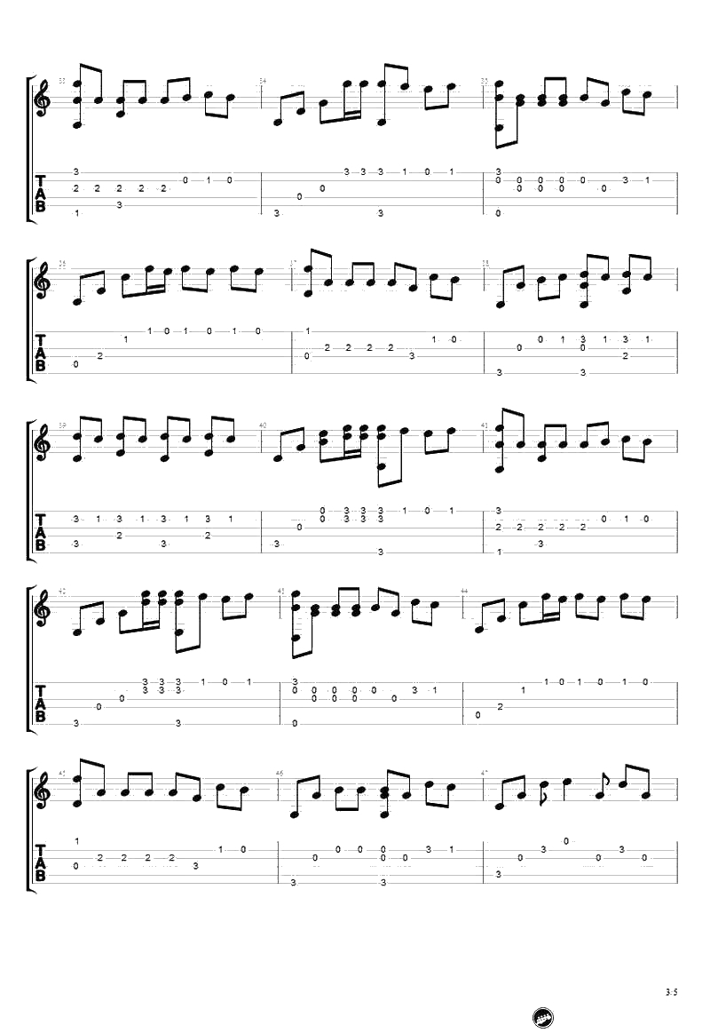 演员指弹谱-薛之谦《演员》吉他独奏谱-完整版3