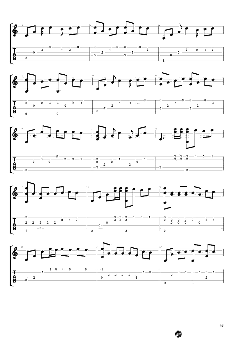 演员指弹谱-薛之谦《演员》吉他独奏谱-完整版4