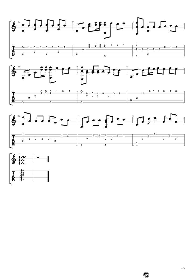 演员指弹谱-薛之谦《演员》吉他独奏谱-完整版5