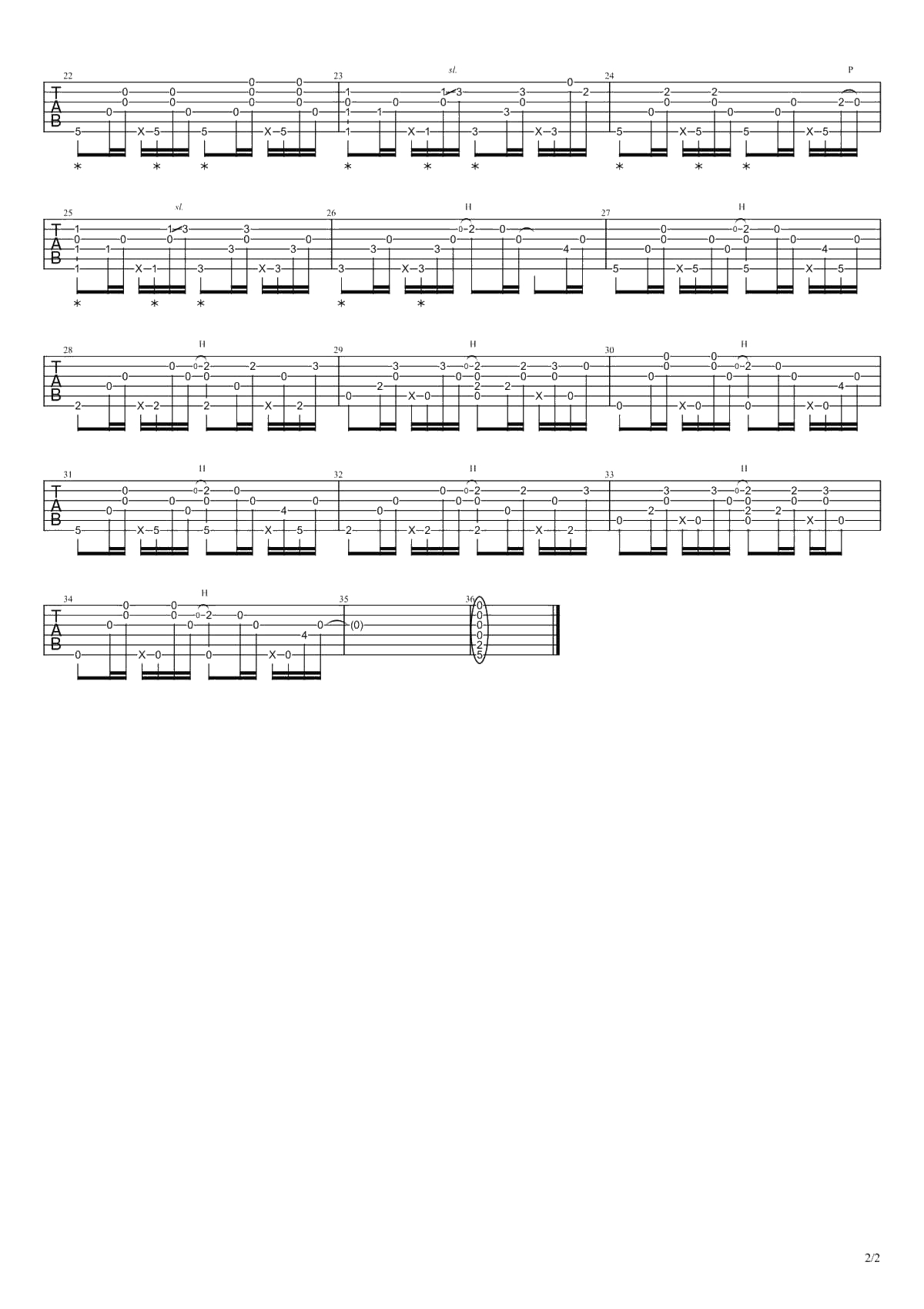 You Are Not Alone指弹谱-孙培博版本-吉他指弹2