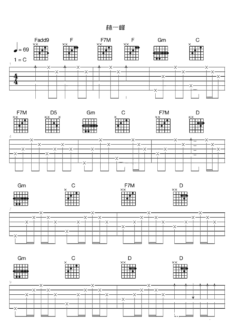 The Best is Yet to Come吉他谱-C调六线谱-林一峰1