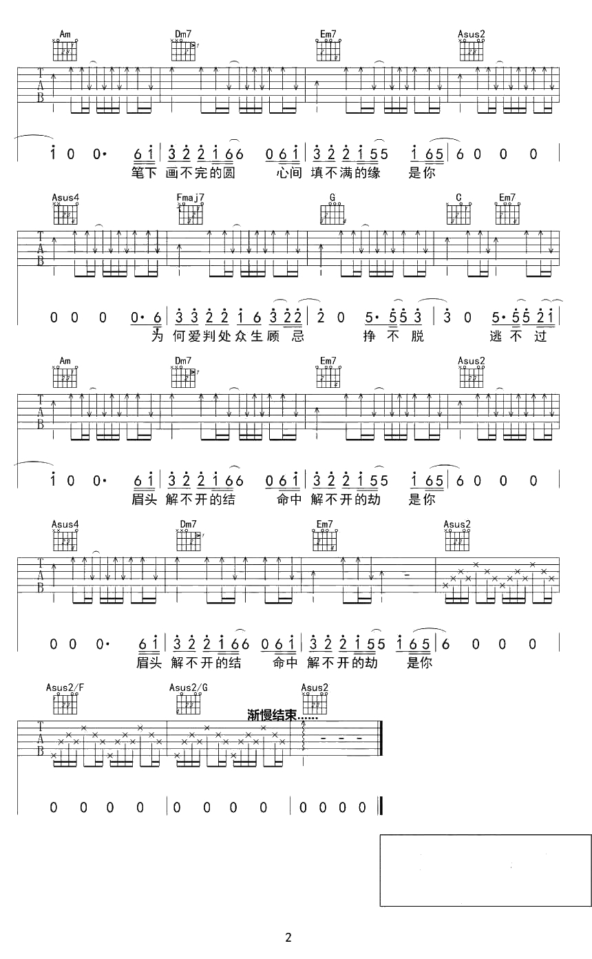 默吉他吧男生版-周杰伦(中国好声音版本)弹唱讲解2