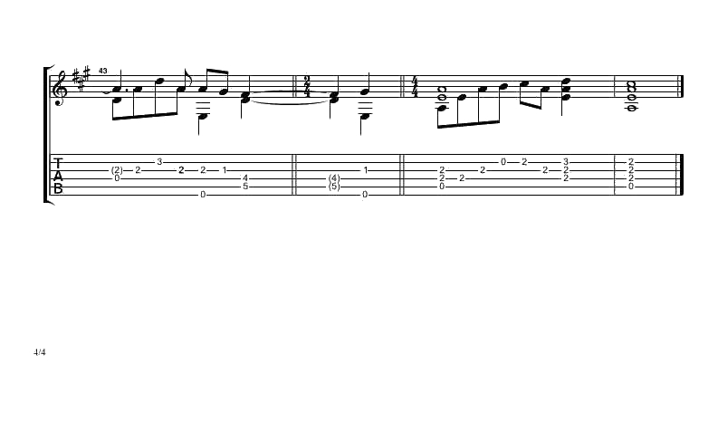 花海吉他谱指弹版-周杰伦《花海》吉他独奏谱4