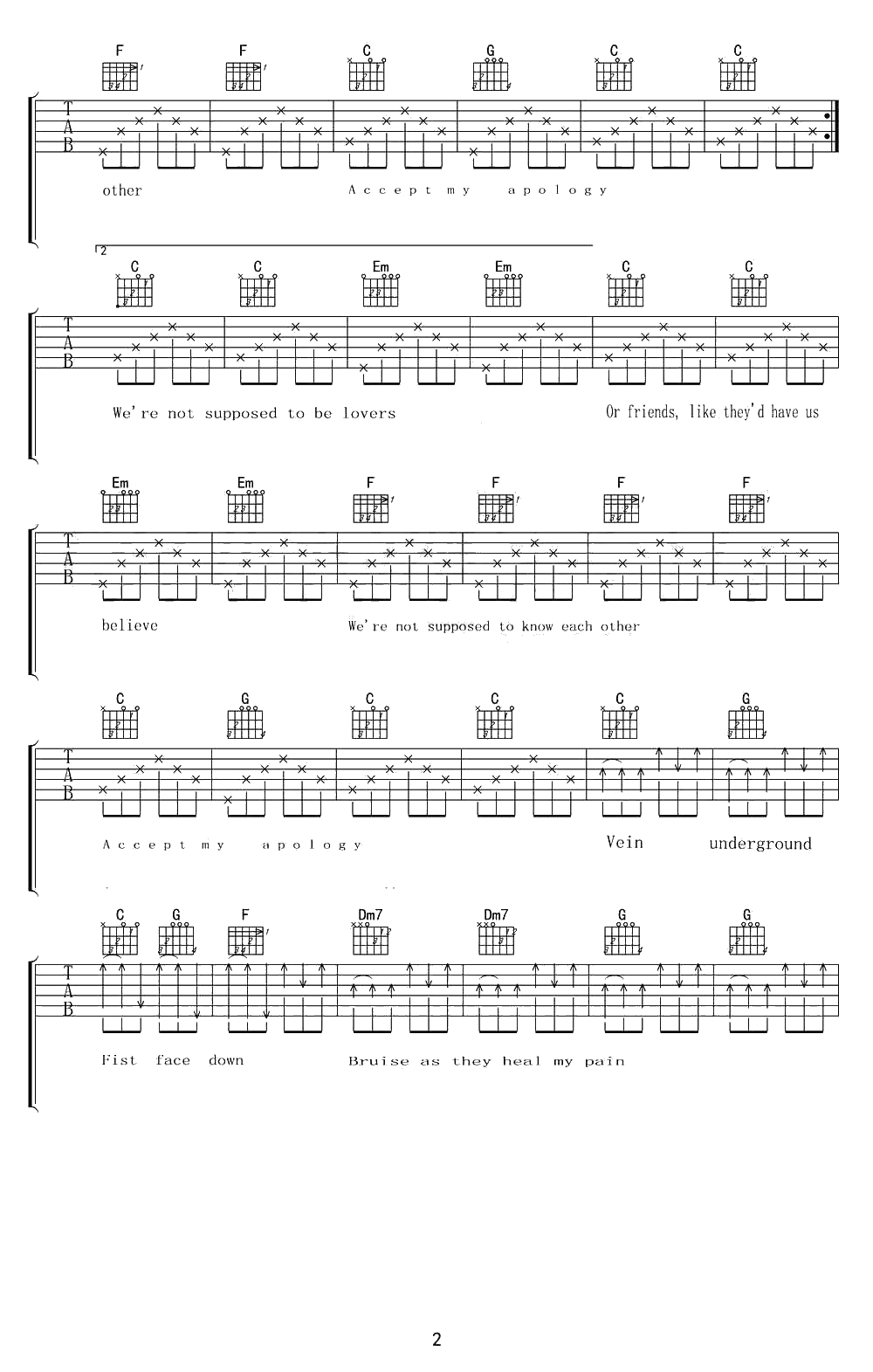 Adam Green-We're not supposed to be lover吉他谱2