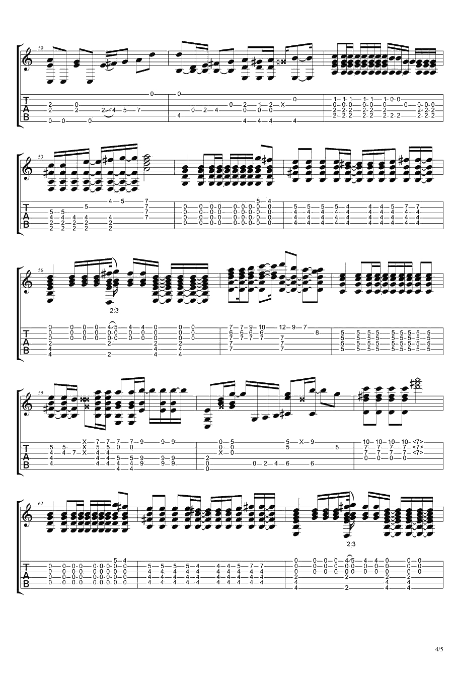 勇敢很好吉他谱-杨丞琳-吉他弹唱六线谱4