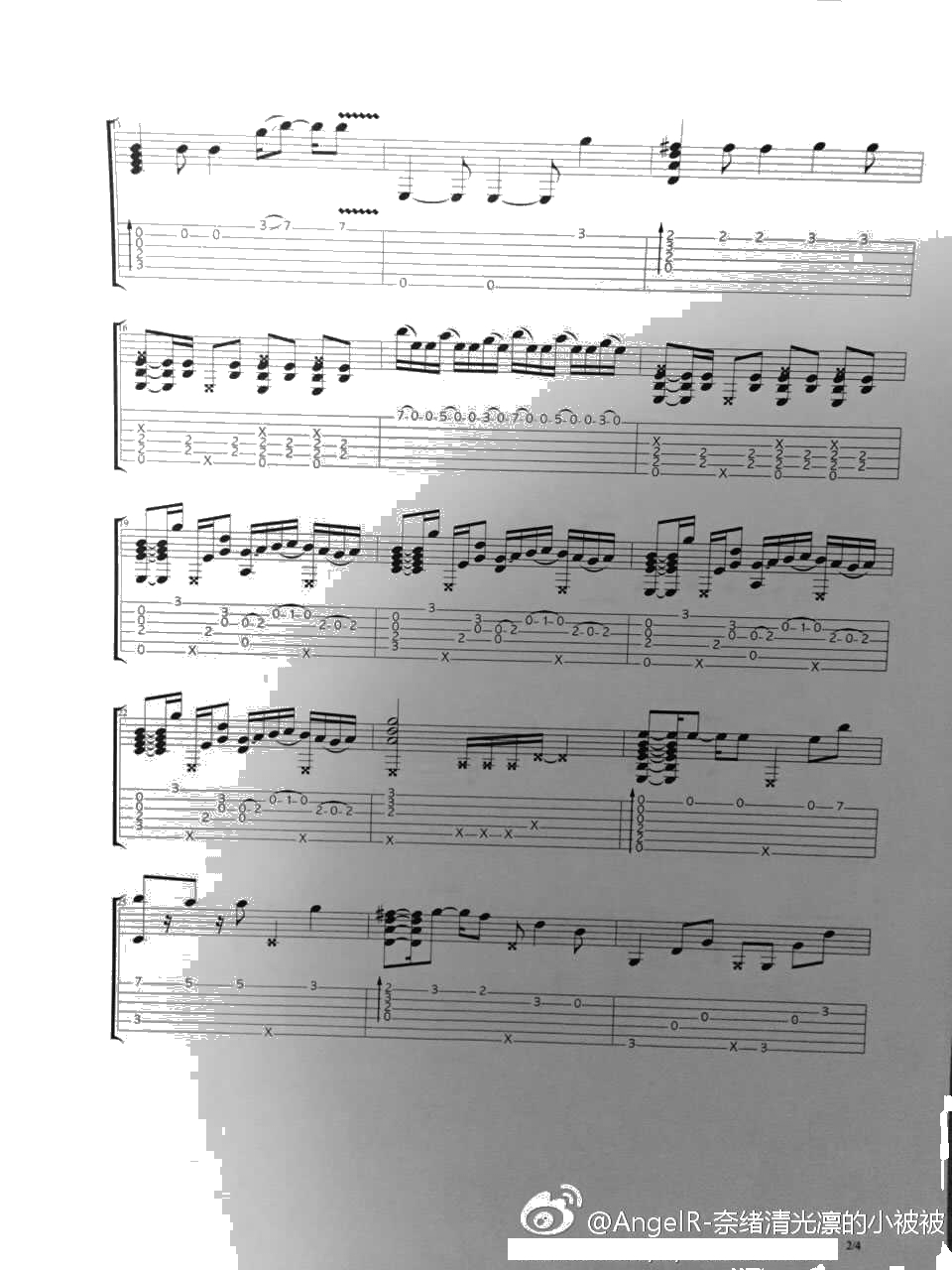 东京食尸鬼主题曲吉他谱-Unravel指弹吉他谱(完美版)2