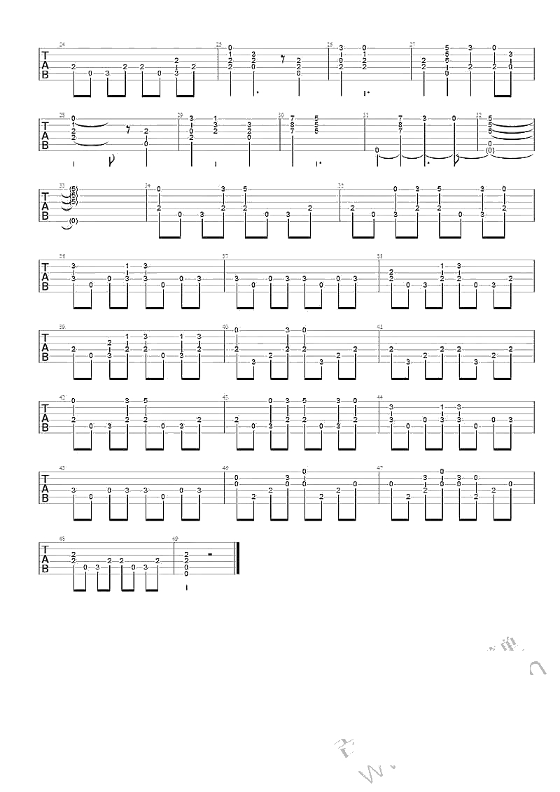 世间始终你好吉他谱指弹版-电影《美人鱼》主题曲2