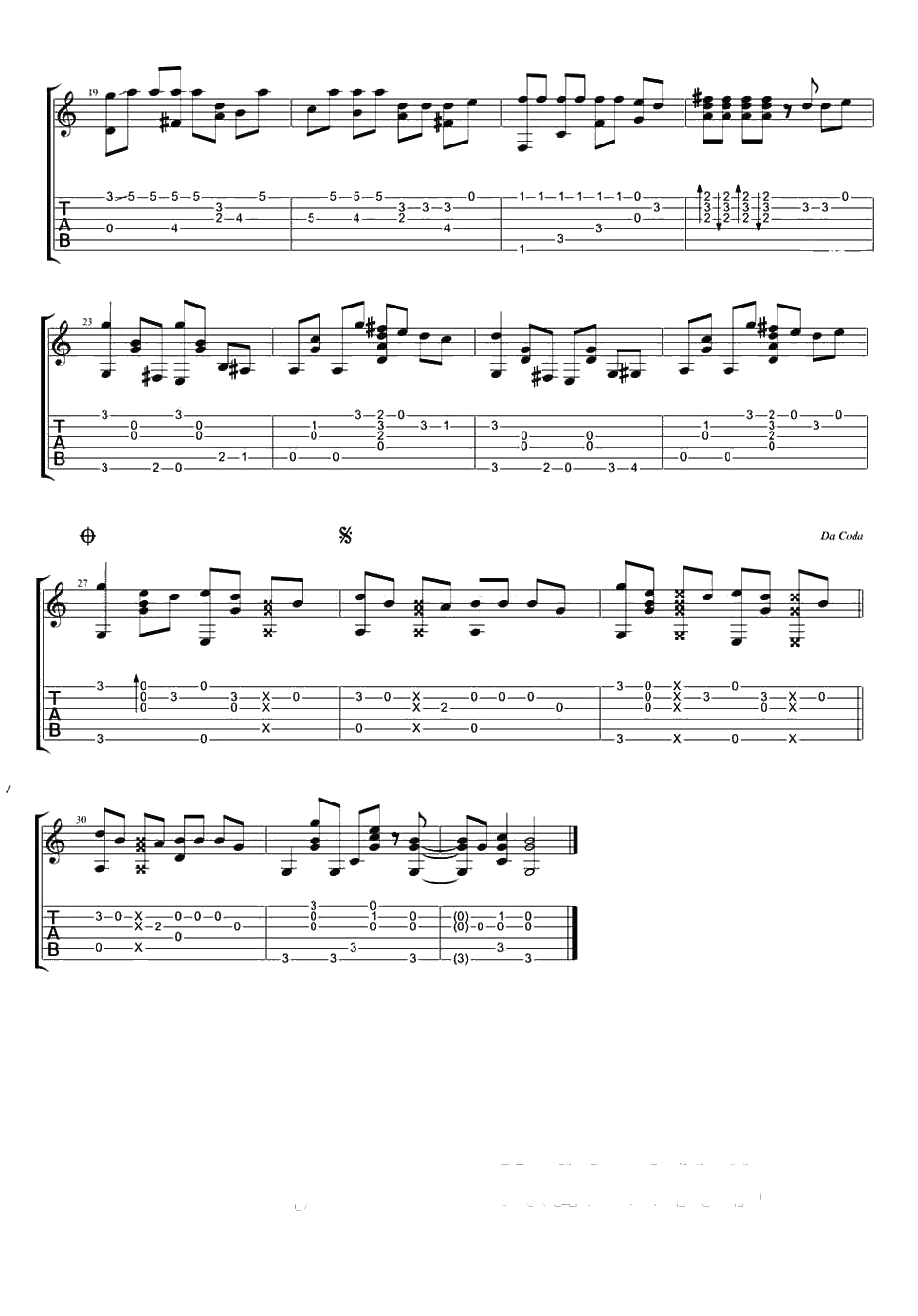 你的甜蜜吉他谱-范晓萱-你的甜蜜六线谱2