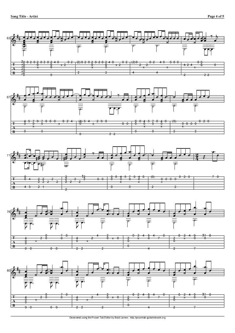 朝五晚九 帅气和尚爱上我指弹吉他谱-日剧主题曲吉他谱4