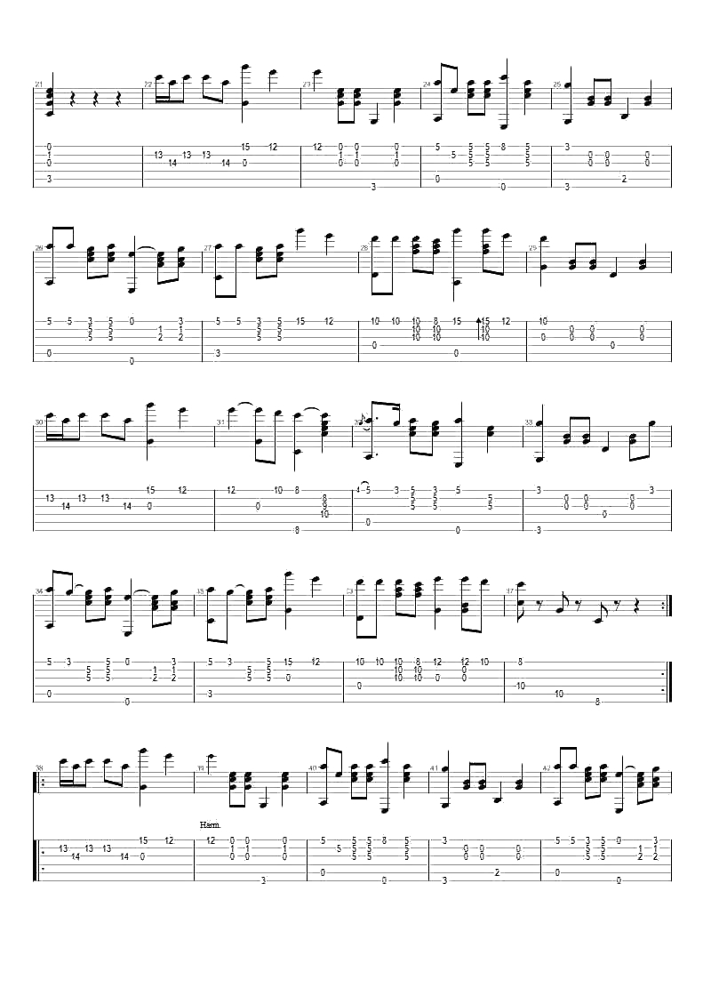 大王叫我来巡山吉他谱-指弹吉他独奏谱-赵英俊2