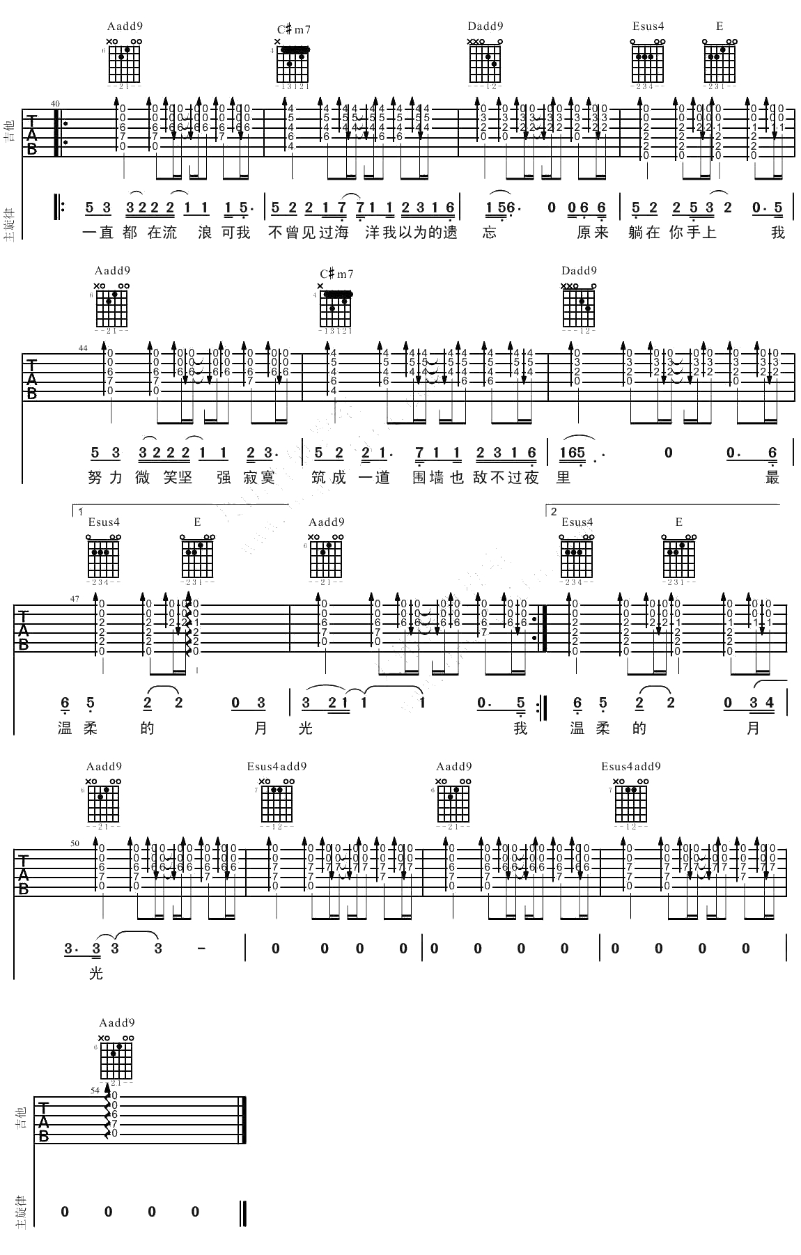 残酷月光吉他谱-林宥嘉《残酷月光》吉他弹唱4