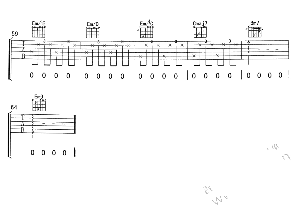 作曲家吉他谱-G调指法-李荣浩-作曲家六线谱(完整)4