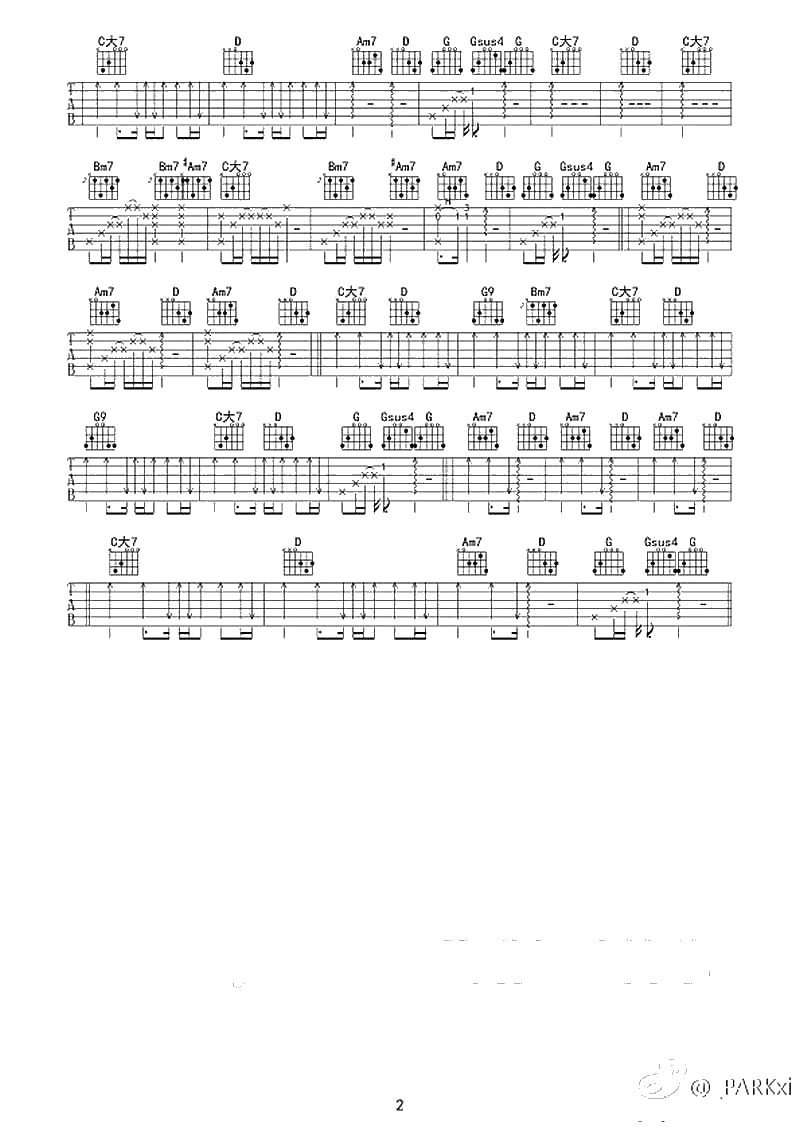 sing for you 六线谱-EXO sing for you 吉他谱2