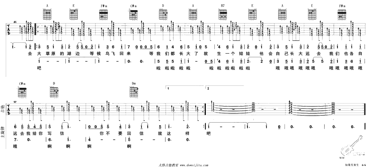 如果有来生吉他谱(男生版)-谭维维-吉他弹唱4