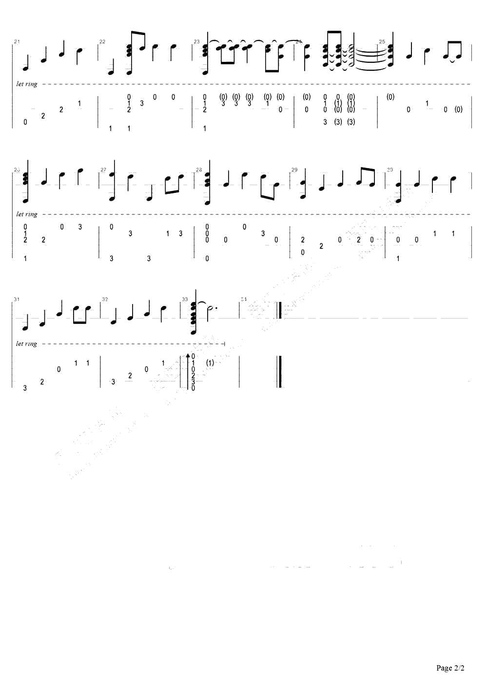 董小姐指弹谱-宋冬野《董小姐》吉他独奏谱2