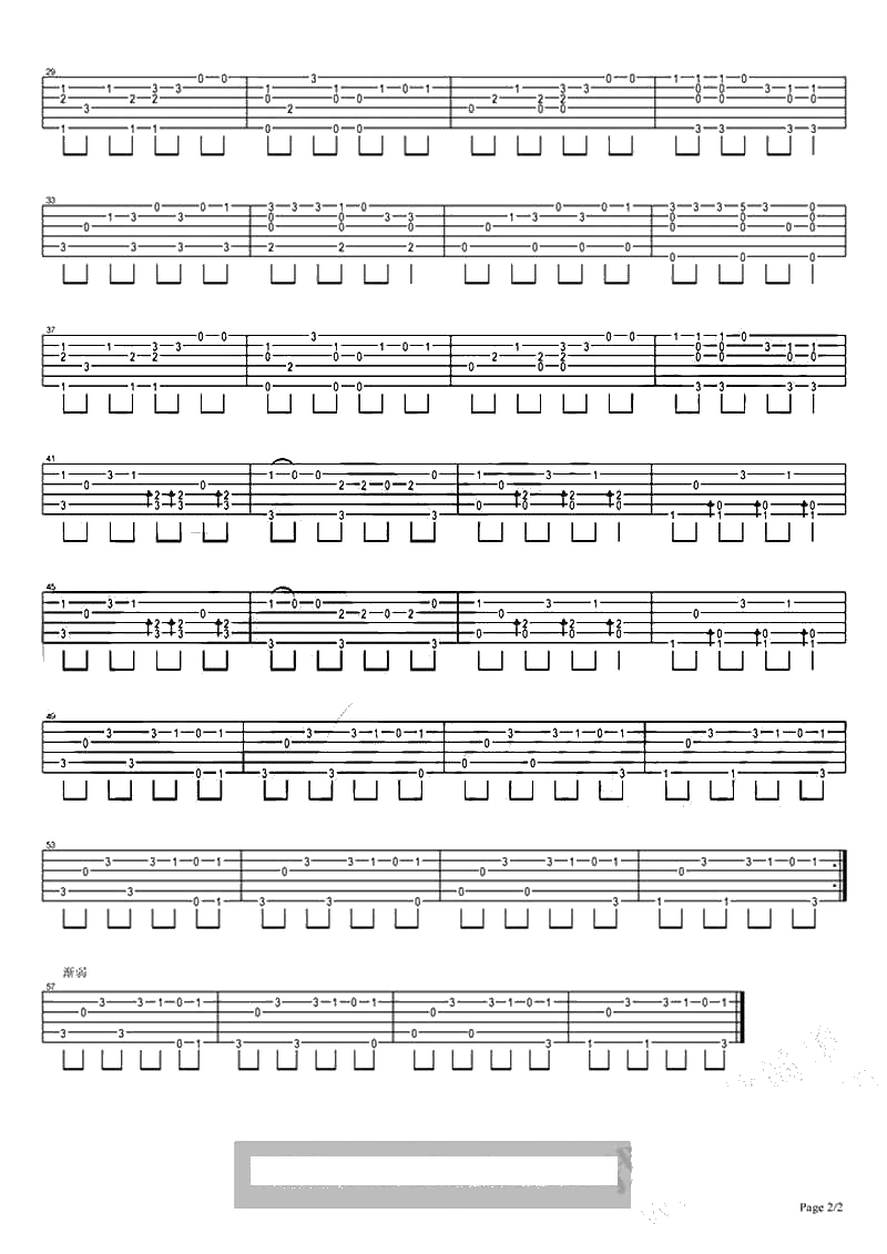 简单爱指弹吉他谱-周杰伦-简单爱吉他谱(独奏曲谱)2