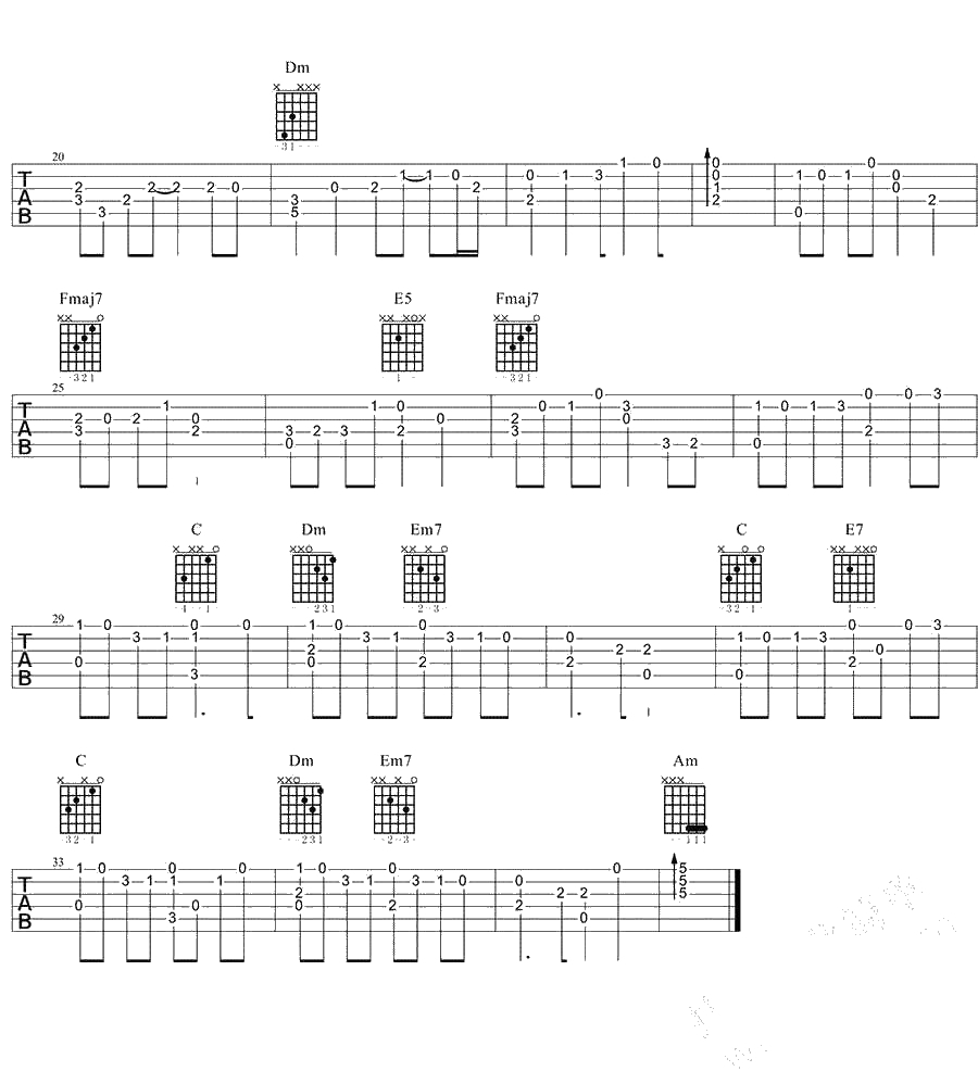 星之所在吉他谱-《英雄传说6空之轨迹》主题曲2