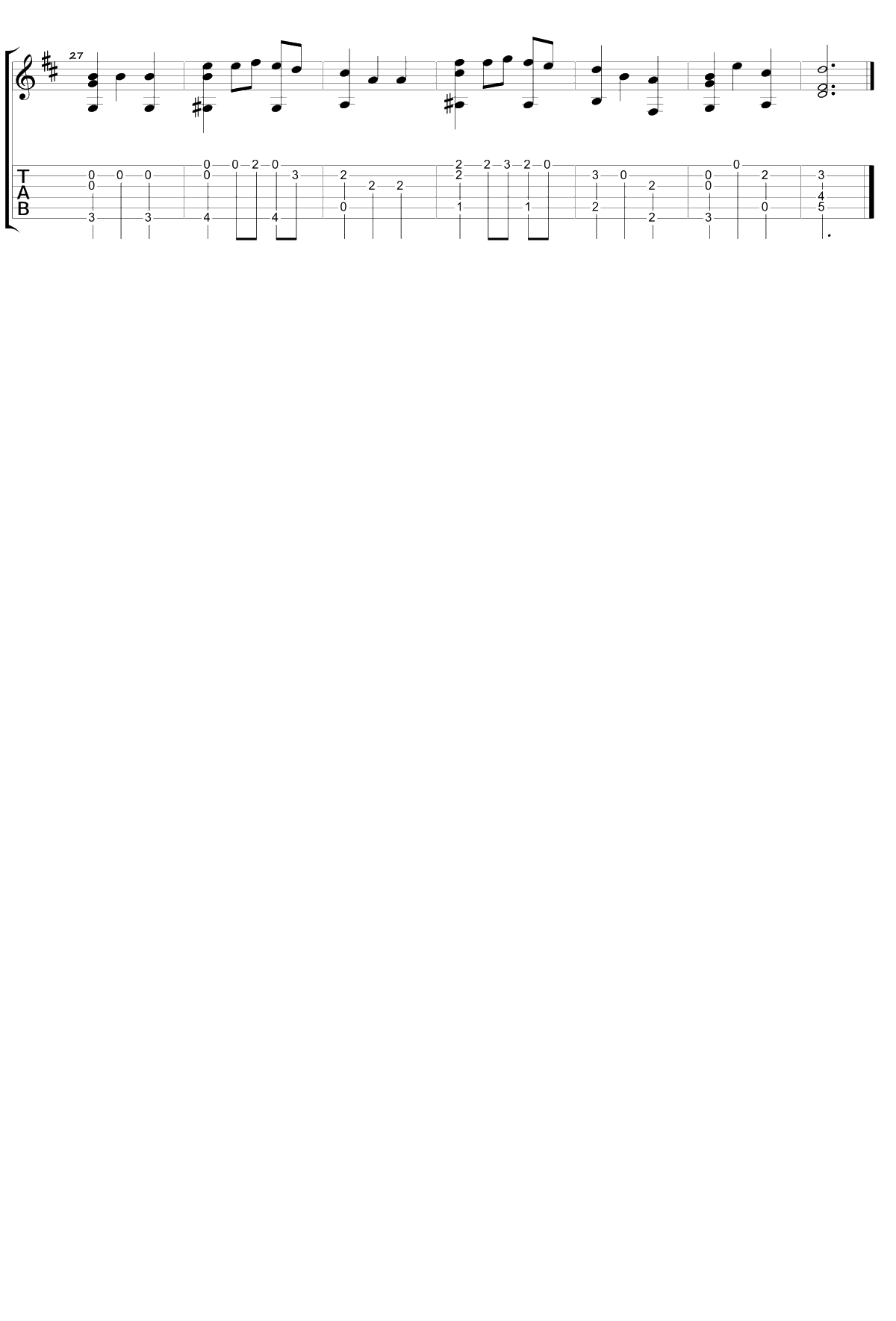 We Wish You a Merry Christmas指弹谱 圣诞歌曲 吉他独奏谱2