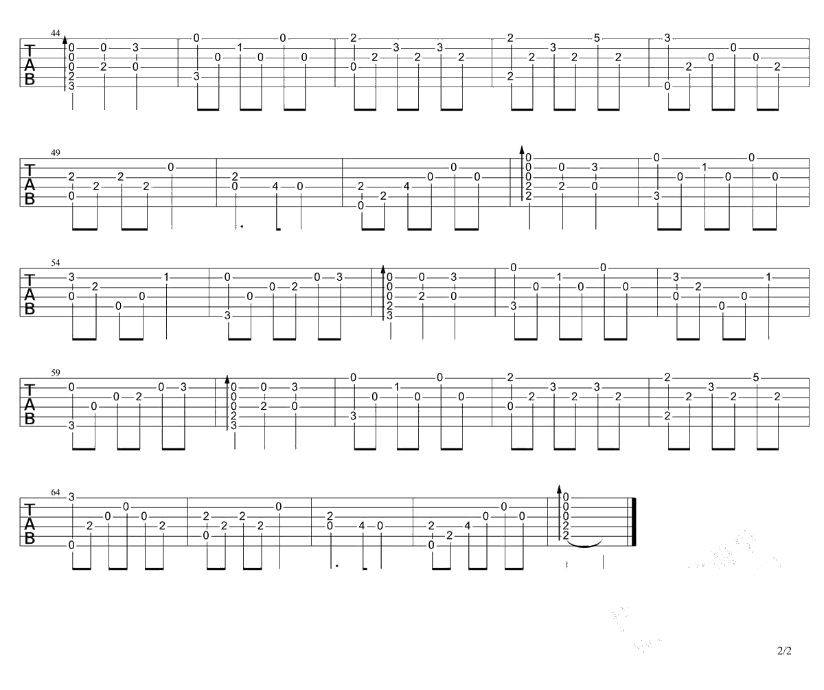 假如爱有天意指弹吉他谱-李健/谷祖琳-韩国电影主题曲2