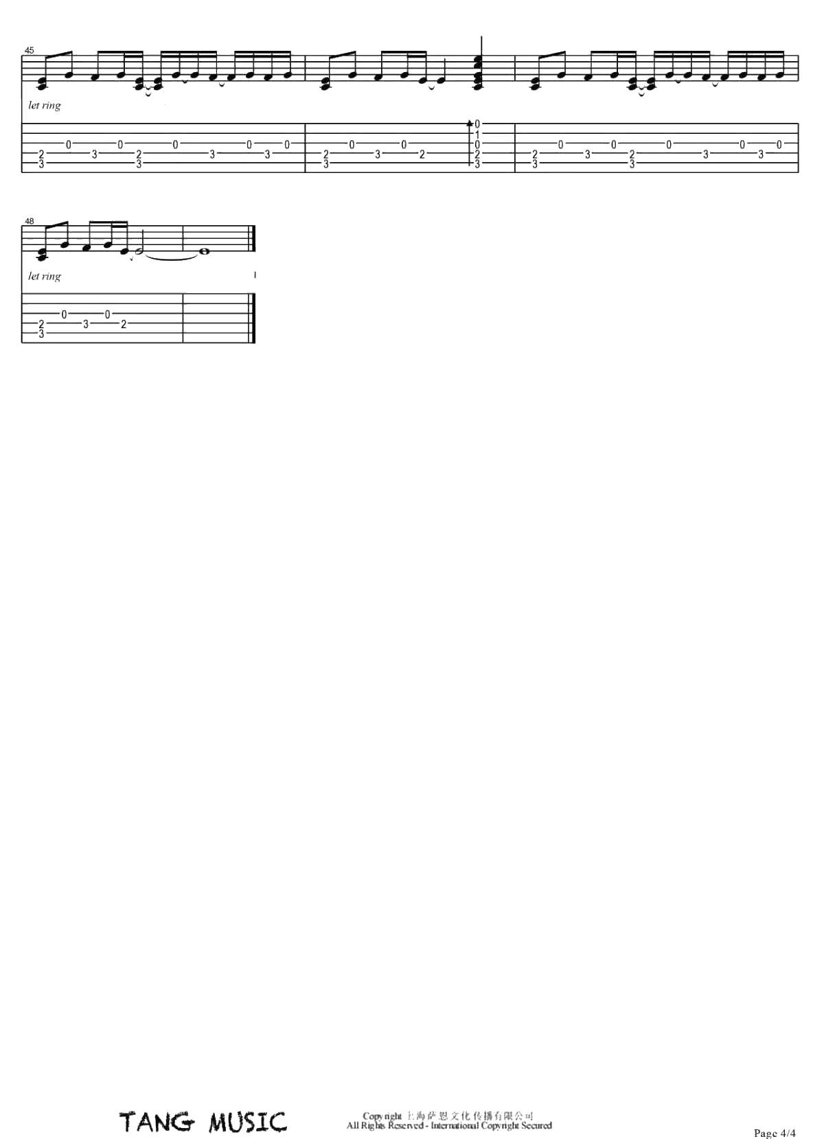 Jingle Bells指弹谱-圣诞歌曲-吉他独奏4