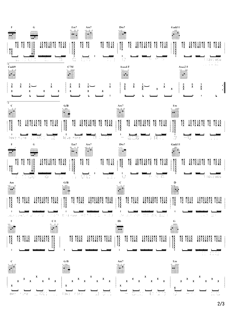 Love More吉他谱-毕书尽 Bii-马叔叔吉他弹唱2