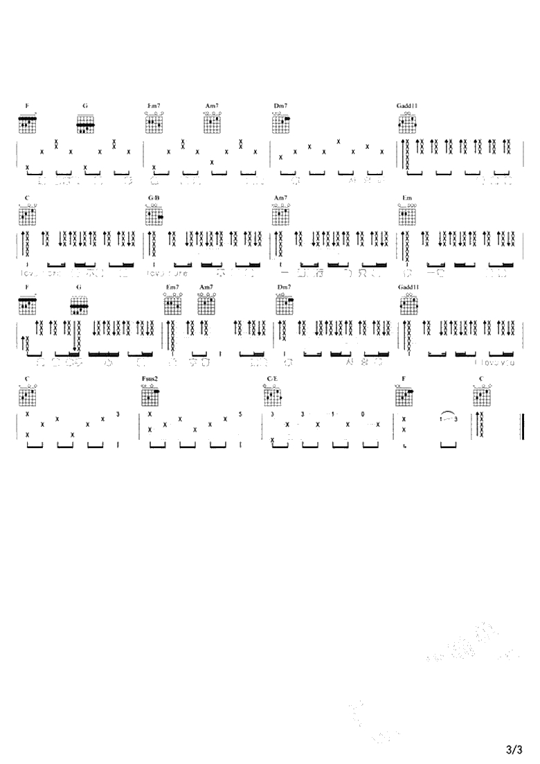 Love More吉他谱-毕书尽 Bii-马叔叔吉他弹唱3