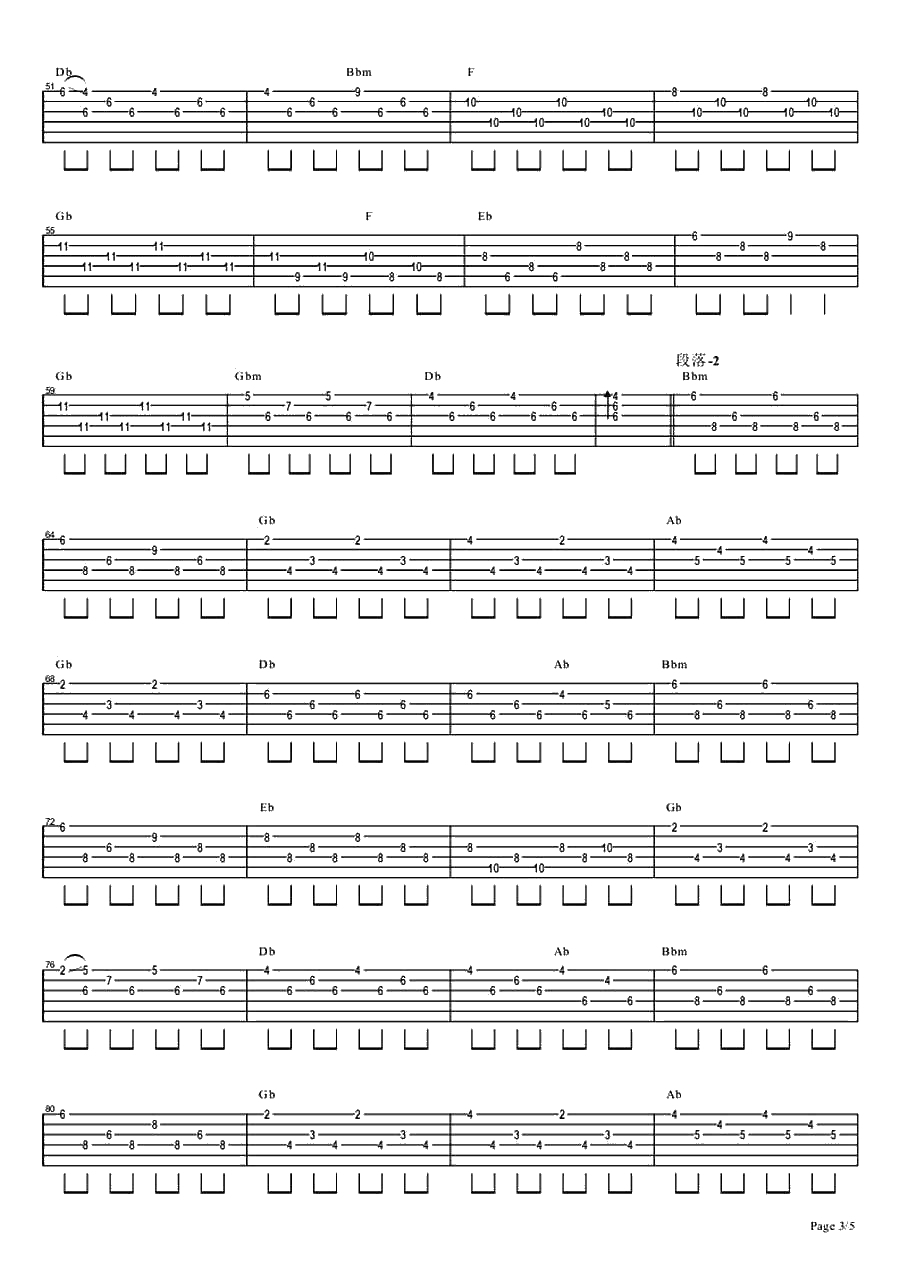 if you吉他谱-bigbang If You六线谱(完整版编配)3