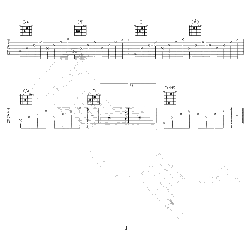 剩下的盛夏吉他谱-E调和弦-TFBOYS3