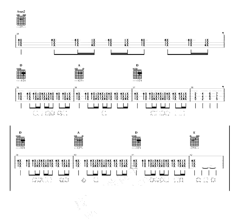 爱你吉他谱-陈芳语-翻糖花园片尾曲六线谱3