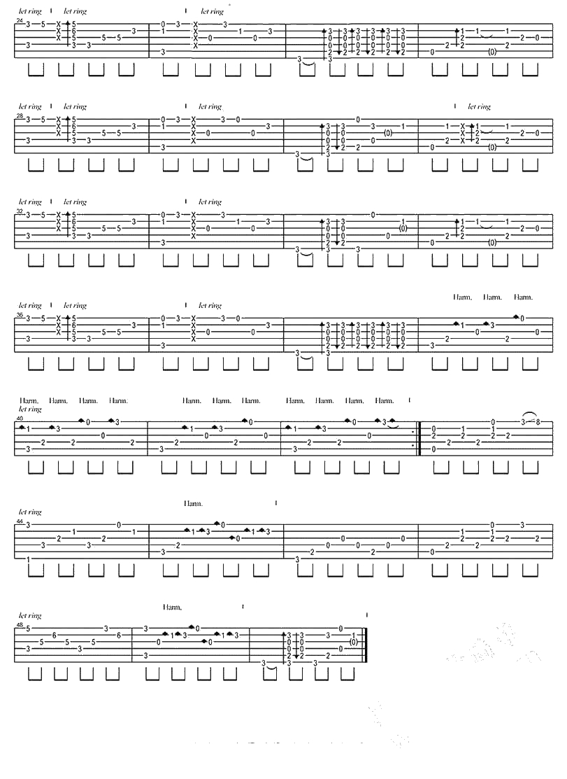 夜空中最亮的星吉他谱指弹版-逃跑计划-独奏曲谱2