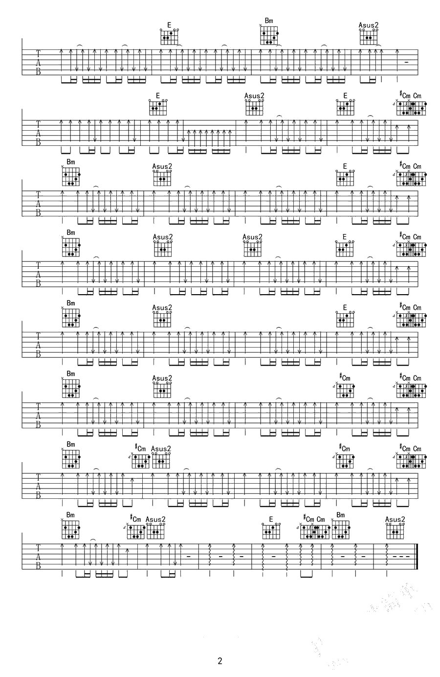 城市说吉他谱 宋冬野 城市说六线谱2