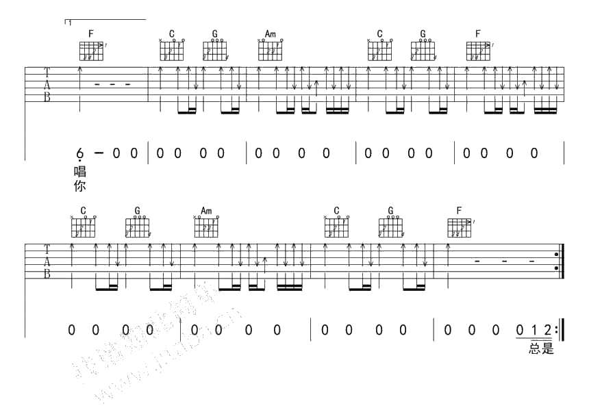我们吉他谱 许巍 吉他弹唱3