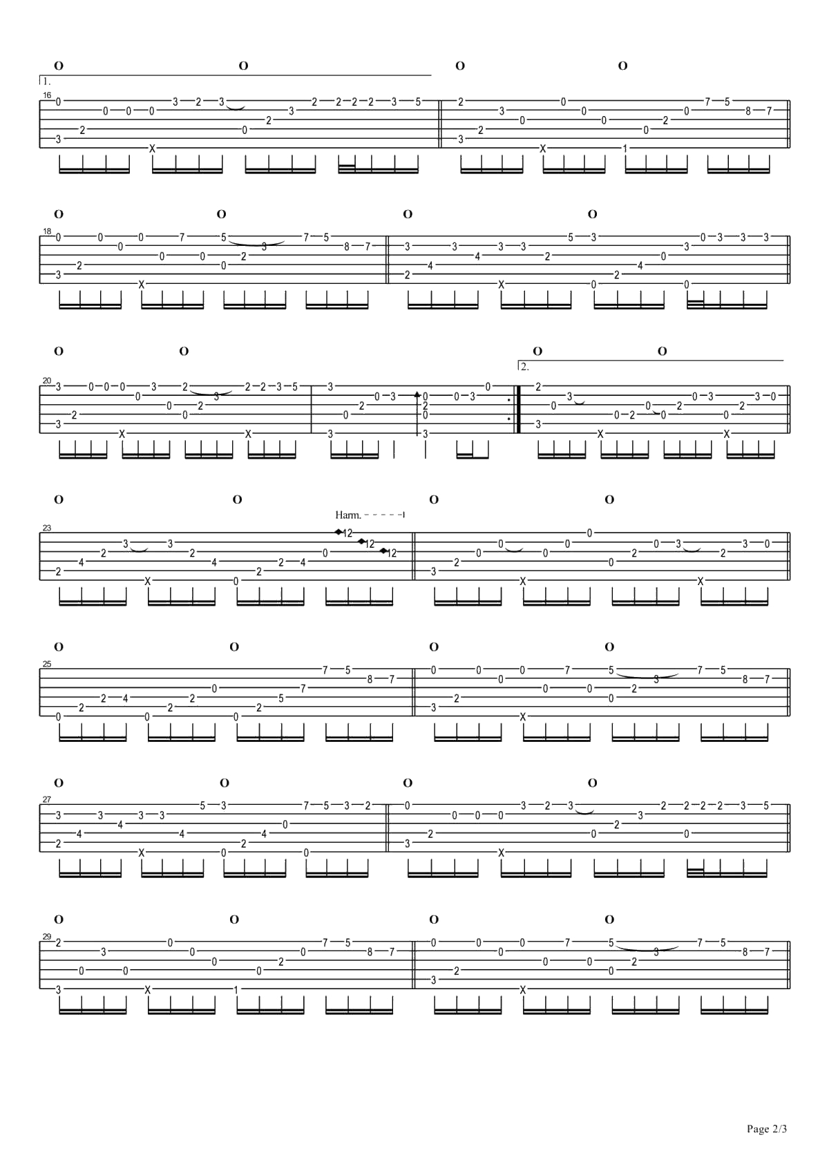 尽头指弹谱 赵方婧 吉他独奏谱 抖音神曲2