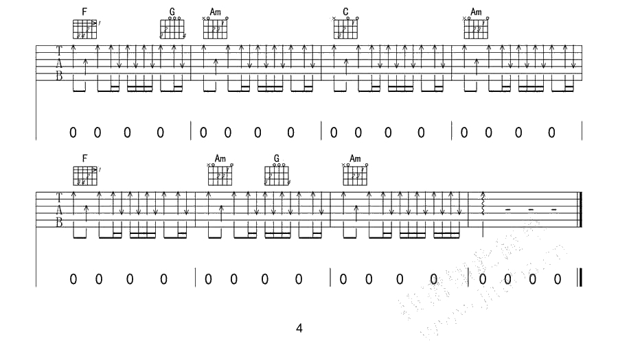 空谷幽兰六线谱 许巍 4