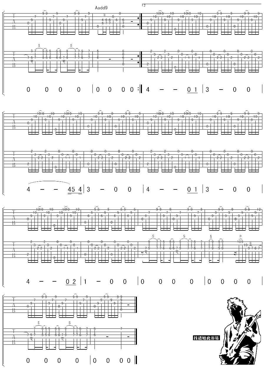 回不去的旅人吉他谱 A调指法 棉花糖 吉他弹唱六线谱3