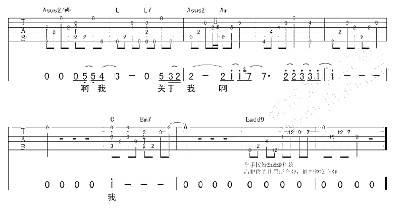 关于我吉他谱 林宥嘉 关于我弹唱谱2