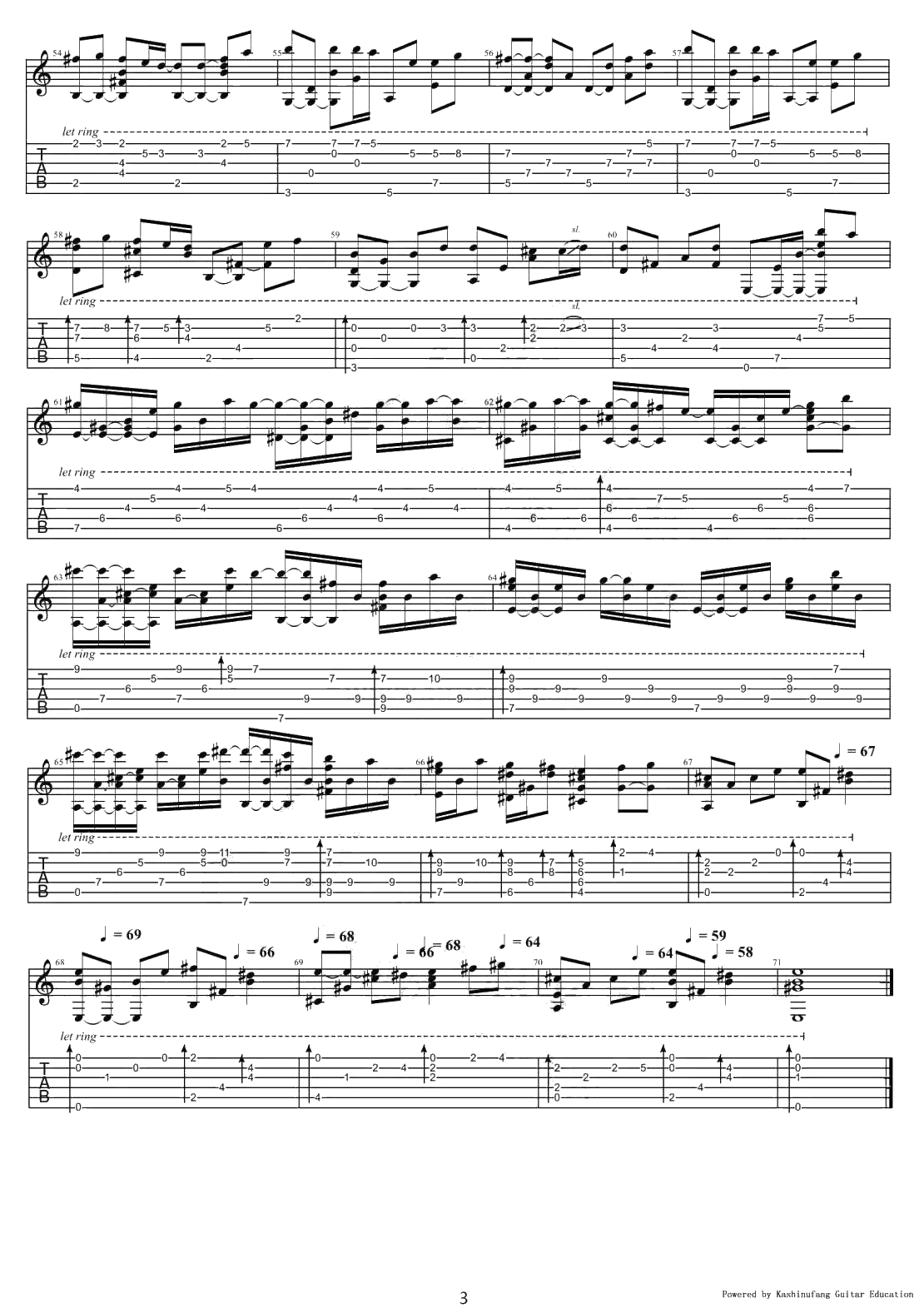 童话指弹谱 光良《童话》吉他独奏谱 3