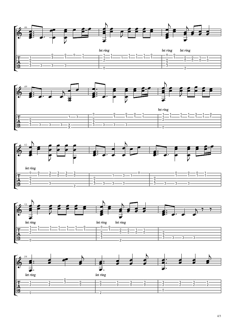 Try Everything吉他谱指弹版 Shakira 电影《疯狂动物城》主题曲4