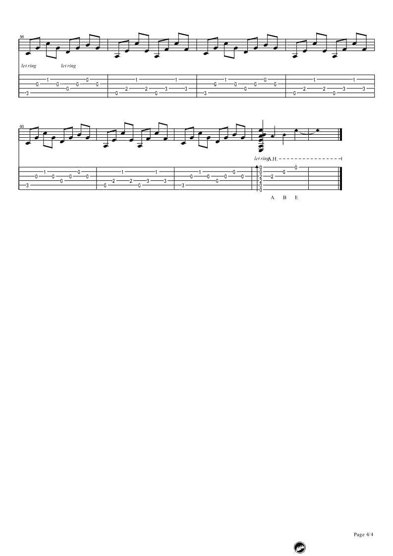 Promise指弹谱 《寂静岭2》游戏插曲 吉他独奏曲4